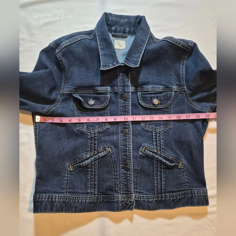 ​Gap 1969 Premium Denim Trucker Jacket - Dark Wash - XL - Picture 4 of 8